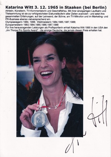 Autogramm katarina witt - autogramm,