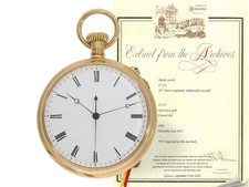 PATEK PHILIPPE Taschenuhr Gold Seconde Morte 1868 Versuchsserie nur 65 weltweit!