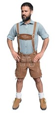 Trachten Lederhose NEU hellbraun kurz 46-48-50-52-54-56-58-60 *WOW* Oktoberfest