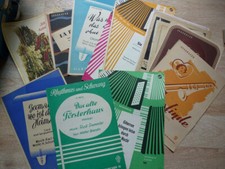 24 Akkordeon Notenblätter alte Vintage meist 50iger 60iger Jahre VEB