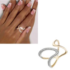 Damen Ring geschwungen echt