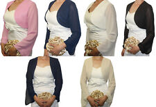 BOLERO BRAUTJACKE LANGARM AUS SATIN UND  CHIFFON SEHR EDEL (VB) chiffon
