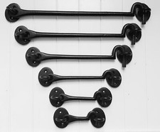 Schwarz Kabinenhaken und Auge