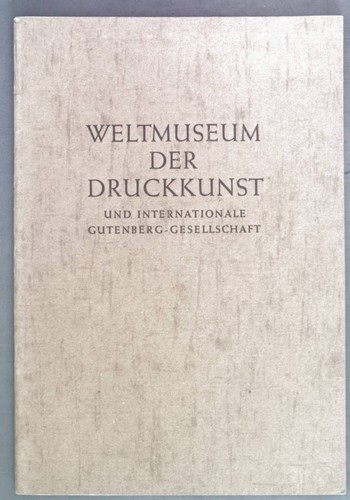 Weltmuseum der druckkunst und - druckkunst,