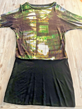 Spanisches Designer-Kleid mit all-over Print, Größe 38, Top-Zustand