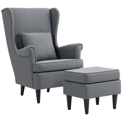 Homcom ohrensessel mit hocker - homcom,