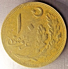 M071 Türkei, Münze 10 Kurus 1926, Aluminium-Bronze, siehe original Fotos
