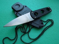 Premium COLD STEEL NECK Knife "SECRET EDGE" AUS8 Stahl EDC - SURVIVAL 90/00er
