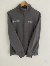 Hugo Boss x Mercedes Sweater grau, türkis Größe M