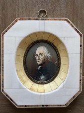 Miniaturmalerei Friedrich des Große Federico "The Great", Bronze-Knochenrahmen.