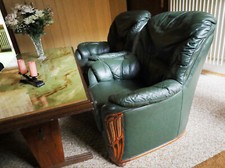 Edle Designer Polster Sofa Couch Garnitur Leder Sofas Couchen 3+1+1