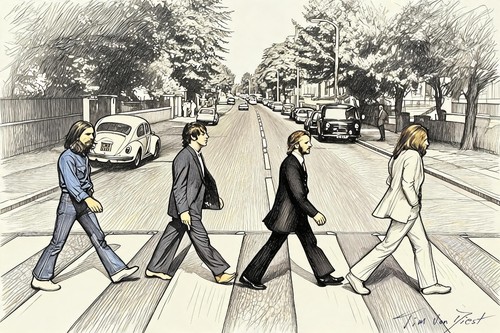 Kunstdruck beatles abbey - kunstdruck,