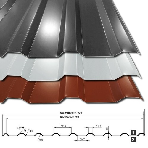 Trapezblech dachplatte 20m - dachplatte, t-20m