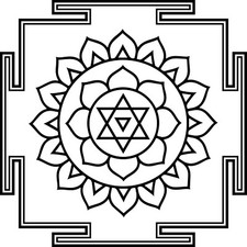 Lotus Yantra - Wandtattoo -