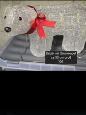 LED Acryl Eisbär Deko Figur - Weihnachten Winter