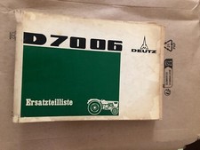 Ersatzteilliste Z 1016-1 Deutz D 7006 Gültig Ab 7915-1 7916-  Original Benutzt