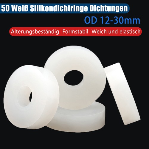 Weiß silikondichtringe - 50,