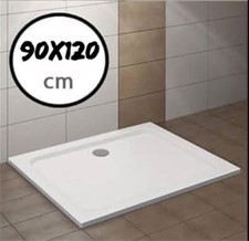 VILSTEIN Duschwanne 90x120 cm Flach Acryl Glasfaserverstärkt Duschtasse A01