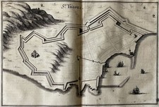 Saint-Tropez Merian Kupferstich Plan Topographia Frankreich Hafen Schiff 1655-61
