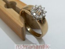 RING GOLD 585 mit einer ENTOURAGE von 11 DIAMANTEN 0,40 Karat - punziert