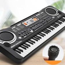 Keyboard Piano Elektronische Klavier 61 Tasten Mikrofon für Kinder ab 3Jahr DHL