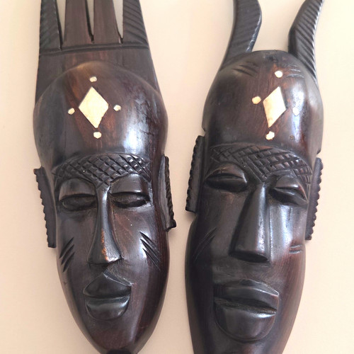 Afrikanische holz - 2x,