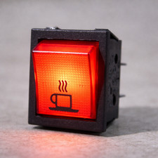 Wippschalter beleuchtet Rot