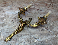 2-armiger Wandleuchte Messing Bronze? massiv goldfarben Barockstil Vintage