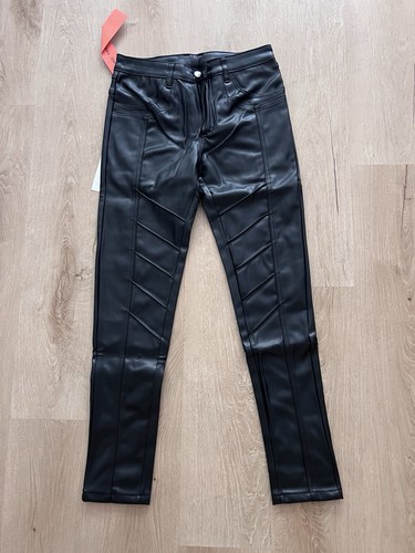 Damen kunstlederhose schwarz - damen,