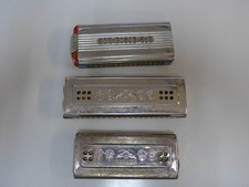 HOHNER Mundharmonika 3 Stück Echo Elite Bell Metal Reeds Glockenreine Stimmung B