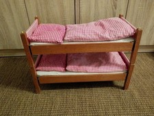 DDR PUPPEN DOPPELSTOCK BETT MIT KISSEN UND DECKE!!! ORIGINAL!!!