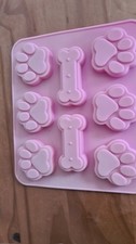 8-fach Silikon Ausstechform Backform  Tortendeko Hundeknochen Hunde/Katzenpfoten