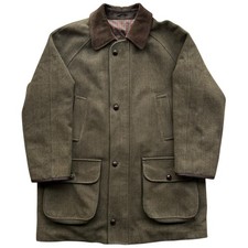 BARBOUR Derby Tweed (44) Jagd Raglan Feldmantel Schießen Sport Vintage 90er