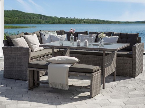 Rattan gartenmöbel set tisch - gartenmöbel,
