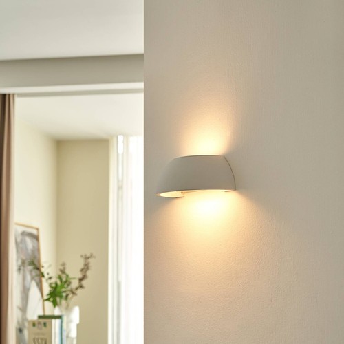 Lindby gips wandlampe - gips, weiß