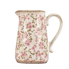 Deko Vase Krug VINTAGE Blüten