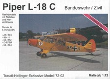 Exclusiv SELTEN  1/72 Piper L-18C Super Cub Bundeswehr Zivil Traudl-Hellinger 
