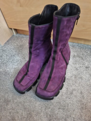 Lederstiefel lila 40 von - lederstiefel, gr.40