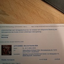 Ticket für die let dance - 1,