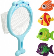 Angelspiel Kescher Netz Fischer Spielzeug 5 Tlg. Bunt Badewanne Pool Spiel