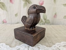 Antike Deckeldose aus Holz mit