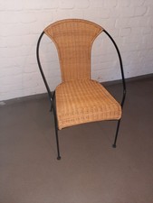 zierlicher Korbstuhl, Ikea , Eisengestell, seltenes Modell