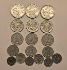 3× 5, 2, 1 Zloty 50, 20, 10