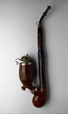 Gesteckpfeife Jägerpfeife Krone böhmisch-deutsche Tabakpfeife Tabacco pipe