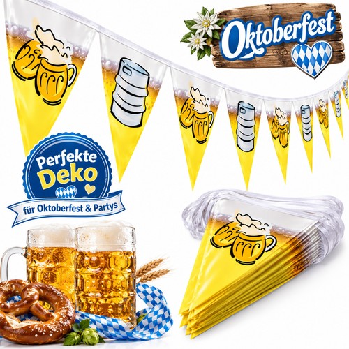 Oktoberfest wimpelkette m - oktoberfest,
