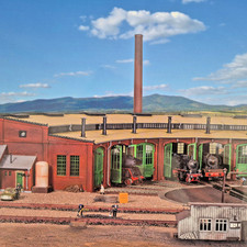 Vollmer 45758 H0 Sechsständiger Ringlokschuppen Bausatz in OVP/2516