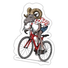 Rennrad Fahrrad Geschenk Mouflon Aufkleber Sticker, max. 10 x 10 cm, 10 x 10 cm