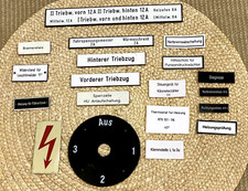 Konvolut DB Eisenbahnschilder und Aufkleber Führerstand Lok