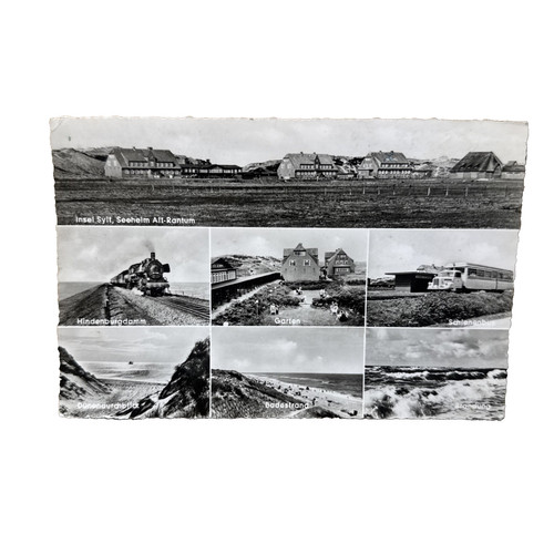 Postkarte sylt hindenburgdamm - postkarte,