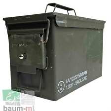 Original Bundeswehr Munitionskiste US Stahl Box Cal 50 + Schloss-Nachrüstsatz